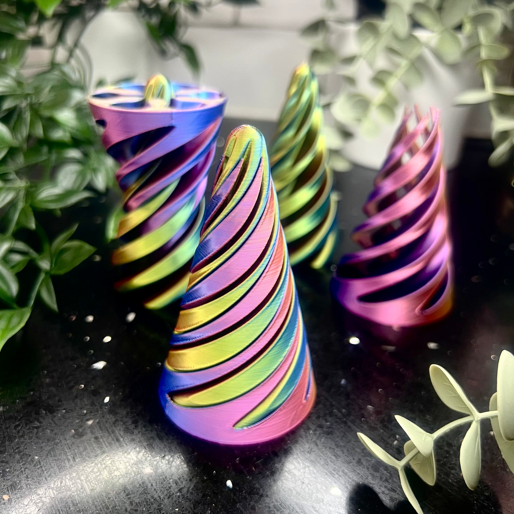 £D printing toy swirl cone multicolour